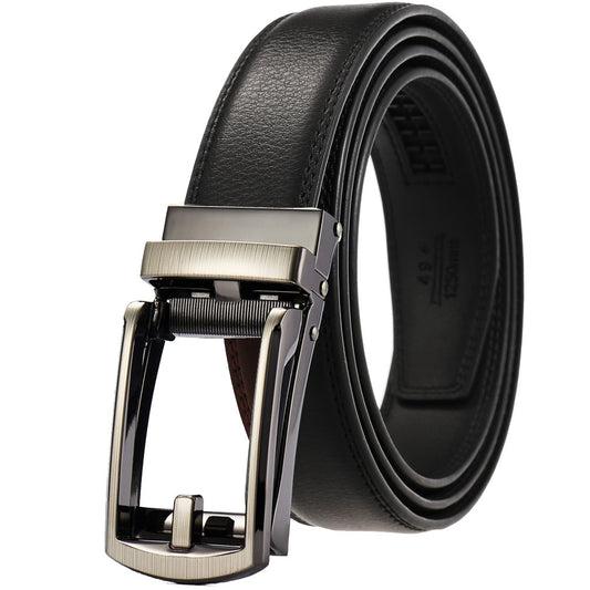 Ceinture ZAFA noire, boucle argent mat