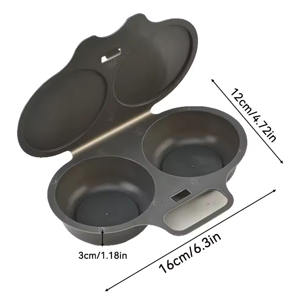 ZAFA egg poacher dimensions 16 x 12 x 3 cm